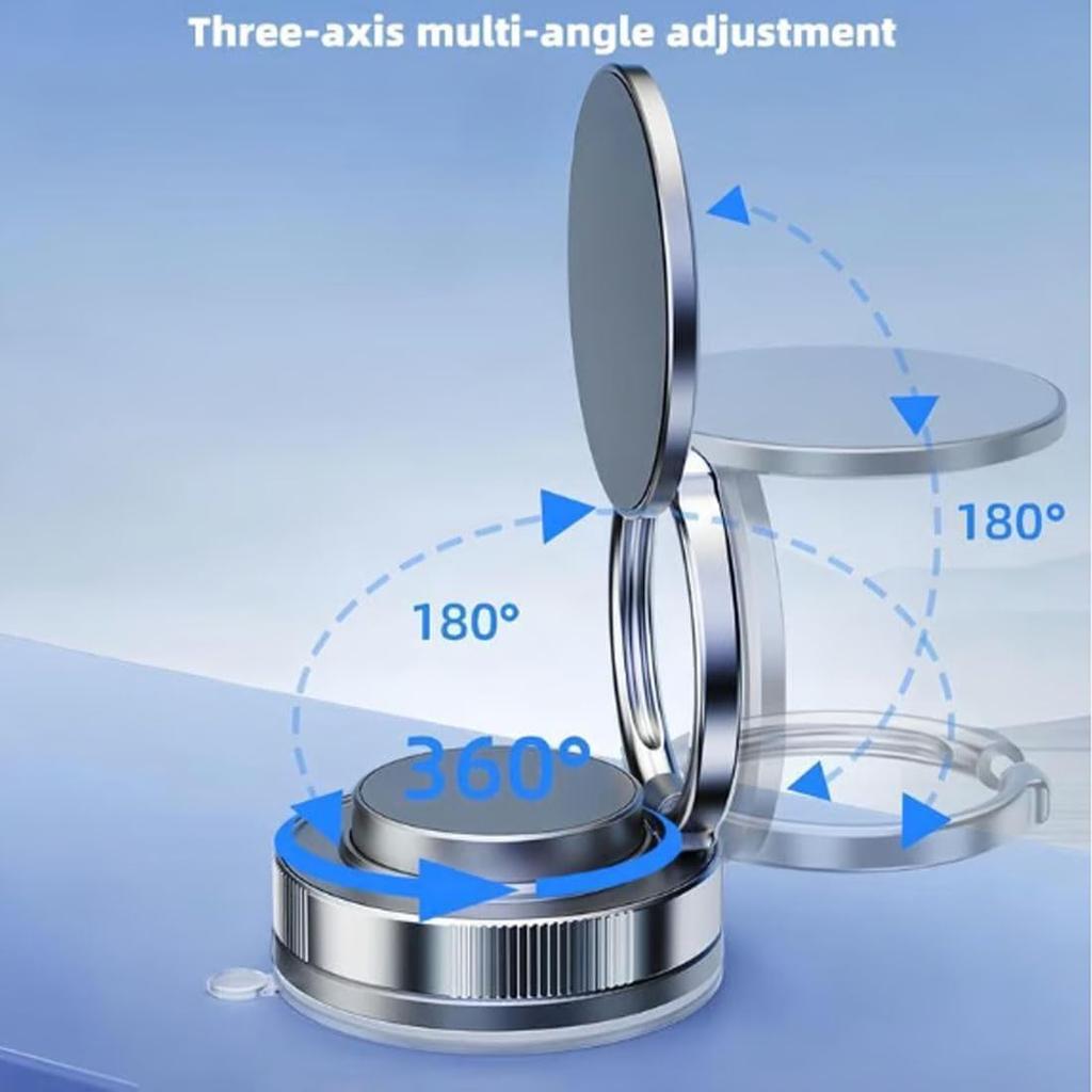 Vacuum Magnetic Phone Holder Adjustable Suction Phone Mount 2025 Upgraded Phone Stand for All Smartphones & Vehicles/Gym/Mirror