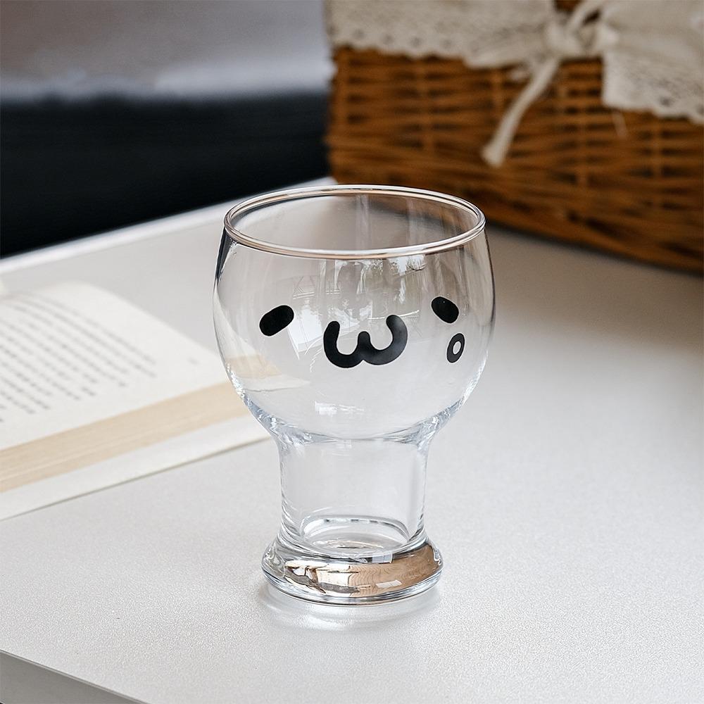 Transparent Clear Coffee Cup Heat-Resistant Ice Cream Cup Creative Glass Water Cup  Daily Use Style B