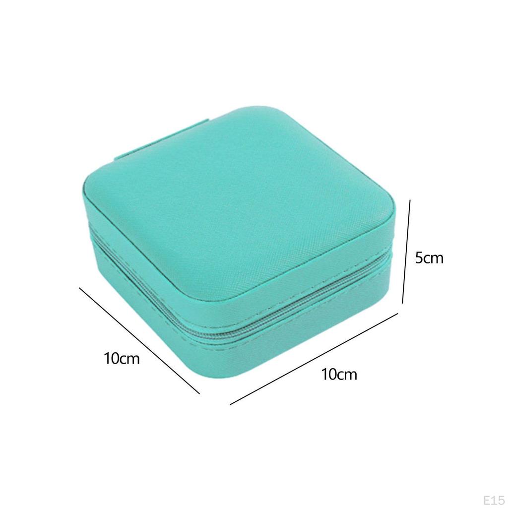 Elegant Jewelry Box with Mirror - Stylish Storage Solution for Necklaces, Earrings, and Rings