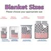 Checkerboard Melt Pattern Flannel Throw Blanket Soft Cozy Fleece for Home Office Sofa and Car All Season Gift