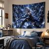 Cool Blue Galaxy Anime Girl Aesthetic Tapestry Fantasy Cartoon Wall Hanging Teen Dorm Bedroom Otaku Room Home Wall Decor