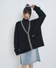 LMR Contrast Point Boucle Cardigan Black