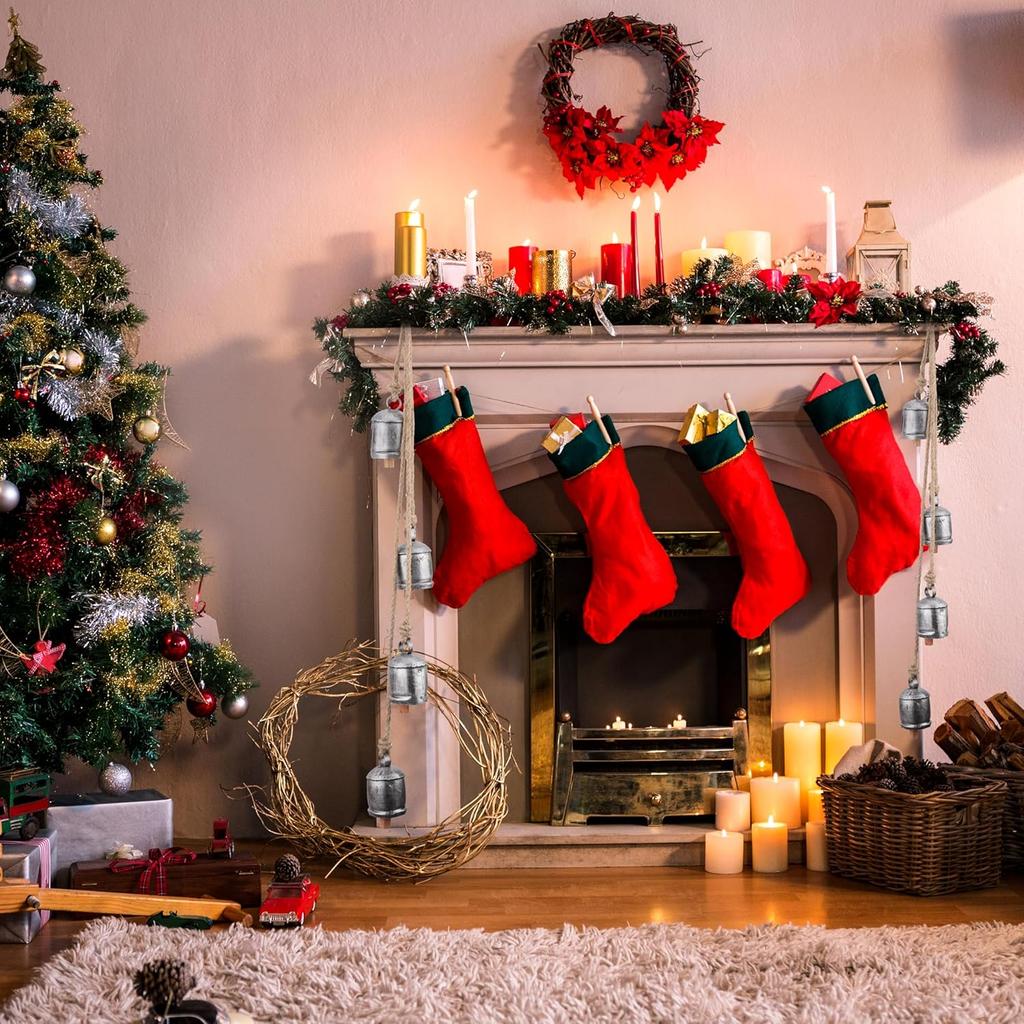 Handmade 36 Inch Rustic Iron Bells Wind Chime with Jute Rope for Outdoor Garden Decor and Farmhouse Wall Hanging