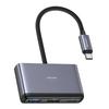 Usams Adapter Hub 4W1 2Xusb 2.0/Usb 3.0/Usb-C Szary/Dark Grey Sj627Hub01 (Us-Sj627)