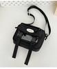 2025 new large-capacity school bag, messenger bag, women's transparent and versatile simple shoulder messenger bag trend
