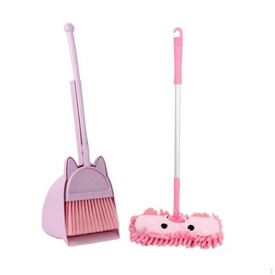 Mini metla a lopatka mop set pre deti rozvíja životné zručnosti roztomilá hračka na upratovanie domčeka na hranie