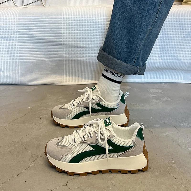 

Women s Vulcanized Shoes Fashion Platform Sneakers Mesh Breathable Sport Running Shoes for Women Training Shoes De Mujer 35