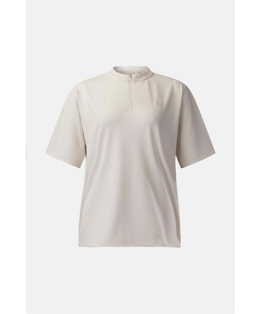 Koolongseupocheu Women'S Moss Dry Round Neck Zip-Up Short Sleeve T-Shirt Jktcm26272Cre