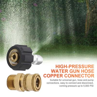 M22 Washer Adapter 3/8 Inch High Pressure Quick Connector Brass Garden Irrigation Connector for Pressure Wash Gun for Water Pipe