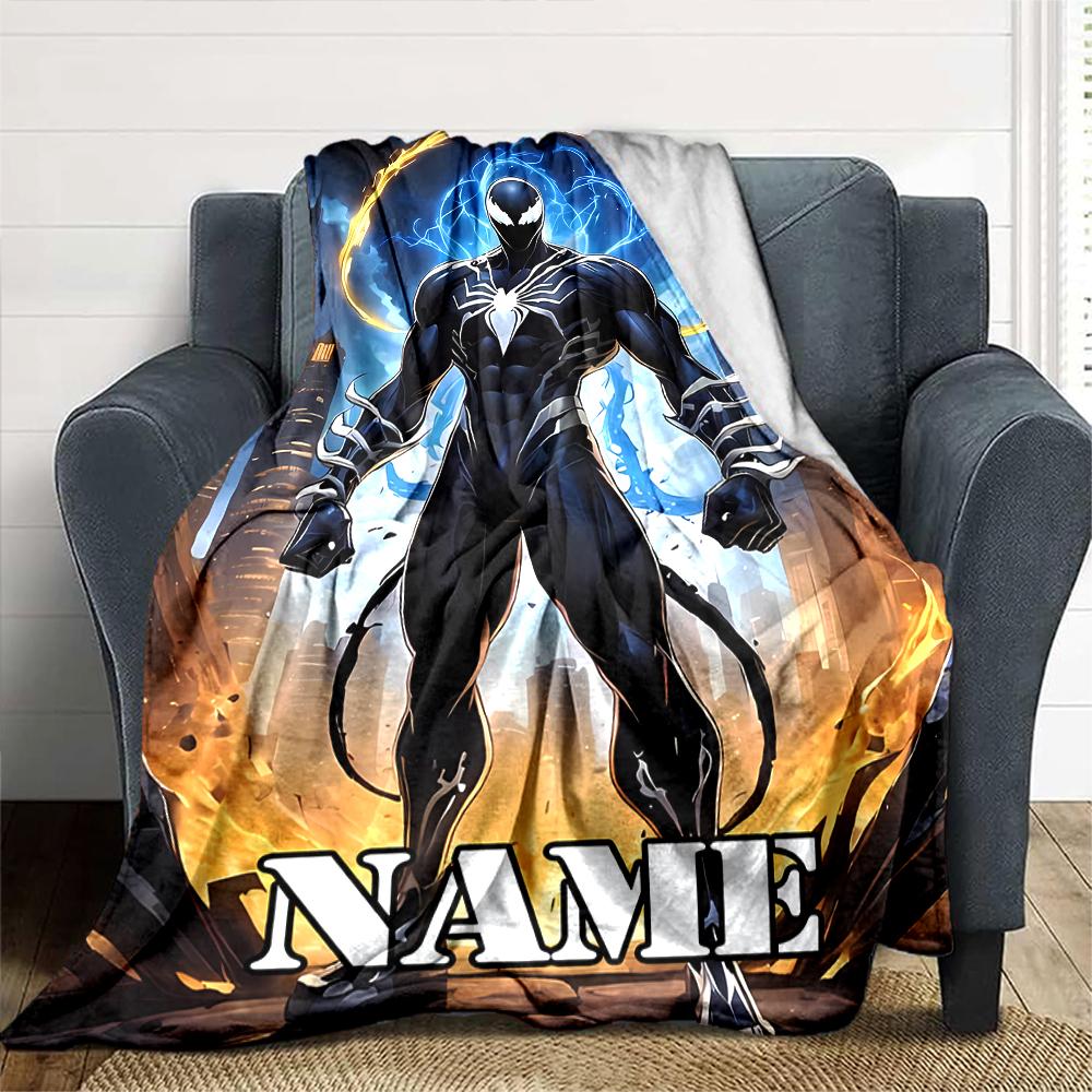 Customiz Name Personality venom Blanket Soft &Warm Sofa Office Bed Travel Lunch Break Blanket, Gift Suitable All Seasons