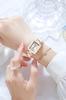 square quartz wristwatch with a simple and stainless steel A and casual A perfect gift for or Available in green and rose gold and Women's dial,