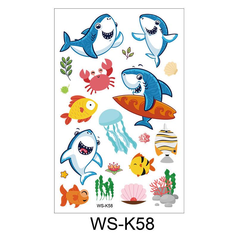 Cross Border Children's Cartoon Tattoo Stickers Space Dinosaur Boy Girl Cute Temporary Waterproof