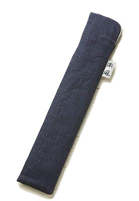 25cm Hemp Fan Made In Made In Japan Men's Pouch, Kyoto, (Navy)
