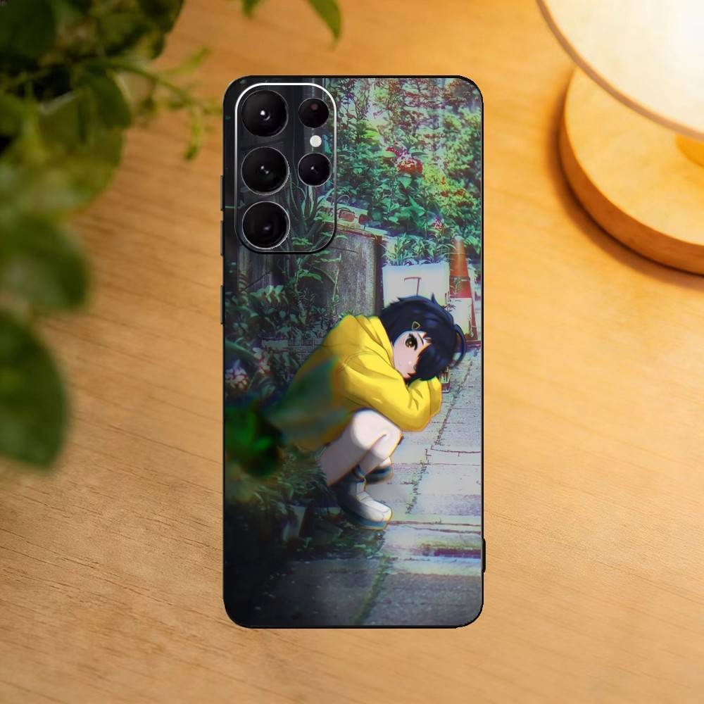 

Wonder Egg Priority Ai ohto Phone Case For Samsung S25,24,23,22,30,21,10,9,Ultra,Plus,Lite Soft Black Case Samsung S23ULTRA5G