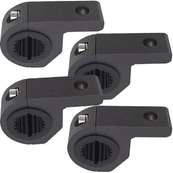 Motorcycle Aluminum Mounting Bracket Kit Tube Clamp 2Pcs 0.75" 1" 1.25" Bullbar Roof Rack Roll Cage Horizontal Bar Clamp Mounting Kit Fit For Trucks