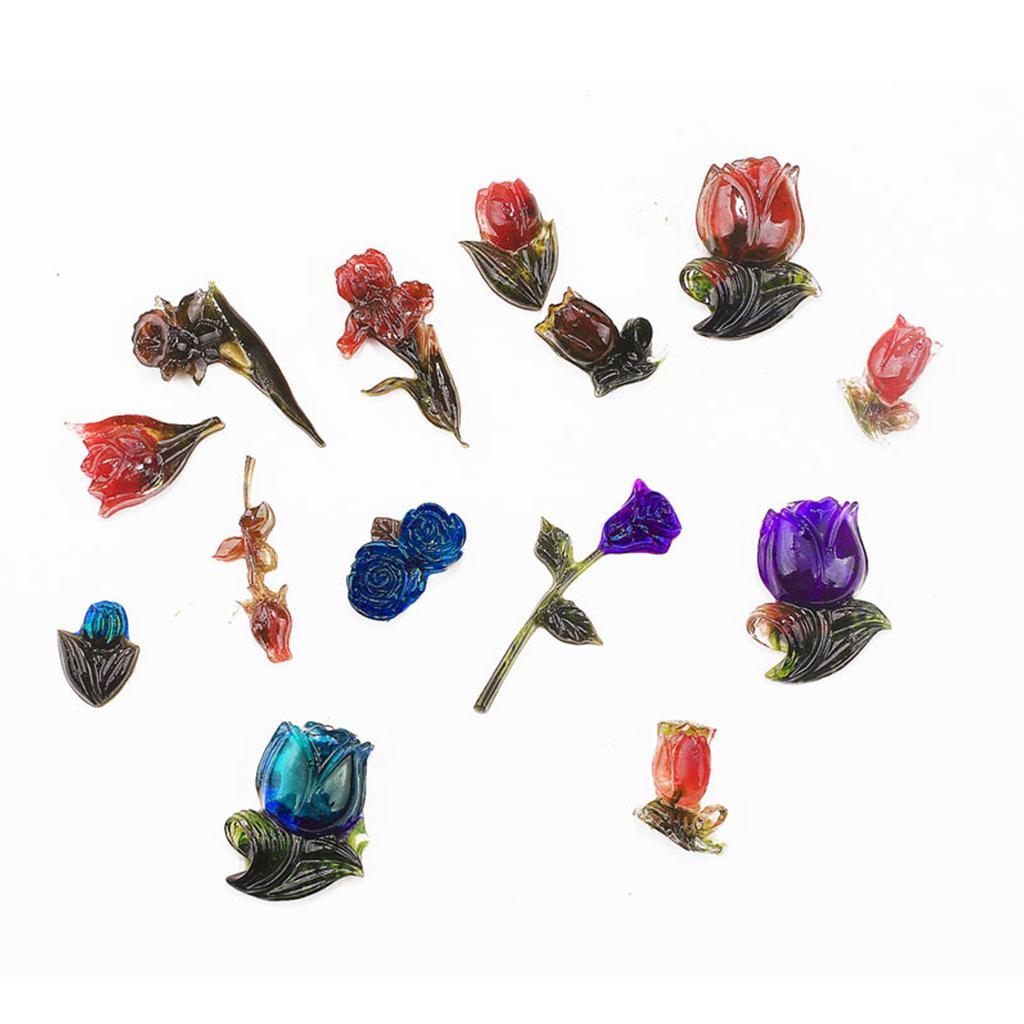 Flower Floral Silicone Mold Cake Decor Mold Tiny Rose Flower Resin Epoxy Casting Mold for Earring Jewelry Pendant Making