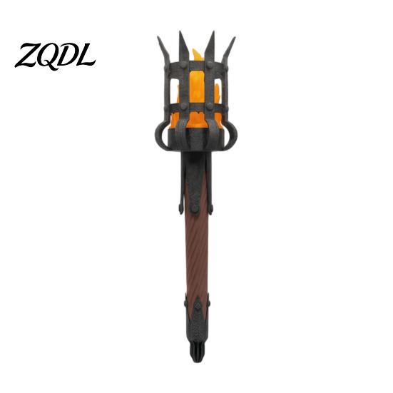 Langlebige Requisiten-Dekoration Mittelalterliche Wandfackel-Lampe, LED-Handlicht, Retro Realistische Simulations-Flammenlicht für Halloween-Party-Dekoration, Mardi A orange