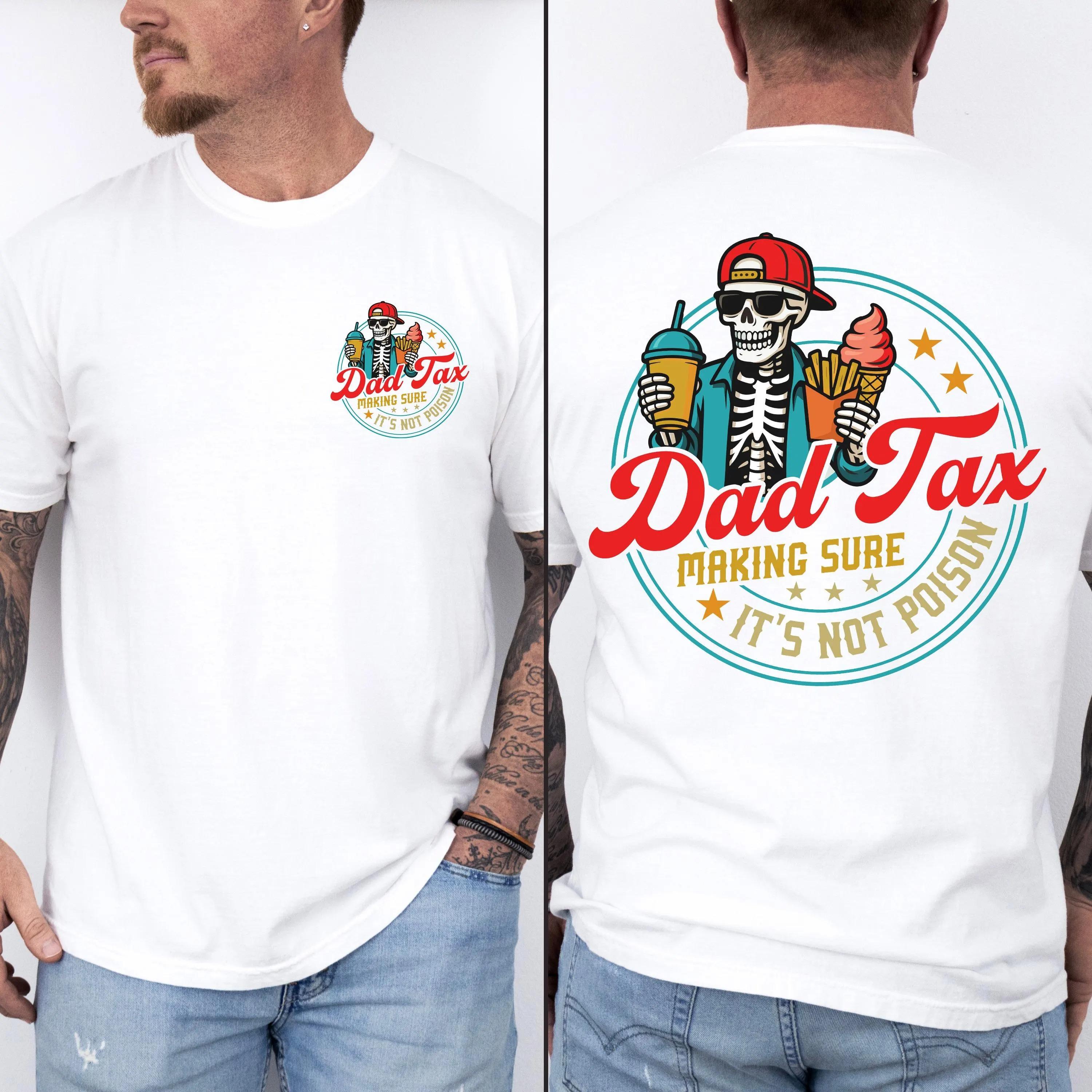 Dad Tax Tshirt Summer Mens Tracksuit Crew Neck Pullover Short Sleeve Tops Fashion Streetwear Casual Breathable Sportswear S