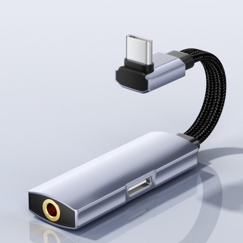 PD 60W Fast Charging Type-C To 3.5mm Adapter 2 in 1 Audio Adapter Headphone Adapter Headphone Use