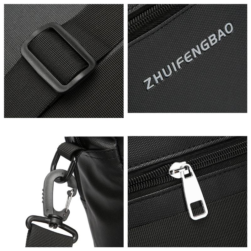 Business Casual Handbag For Men Minimalist Large Capcity Waterproof Shoulder Bag Luggage Strap Design Durable Cross Body Bags