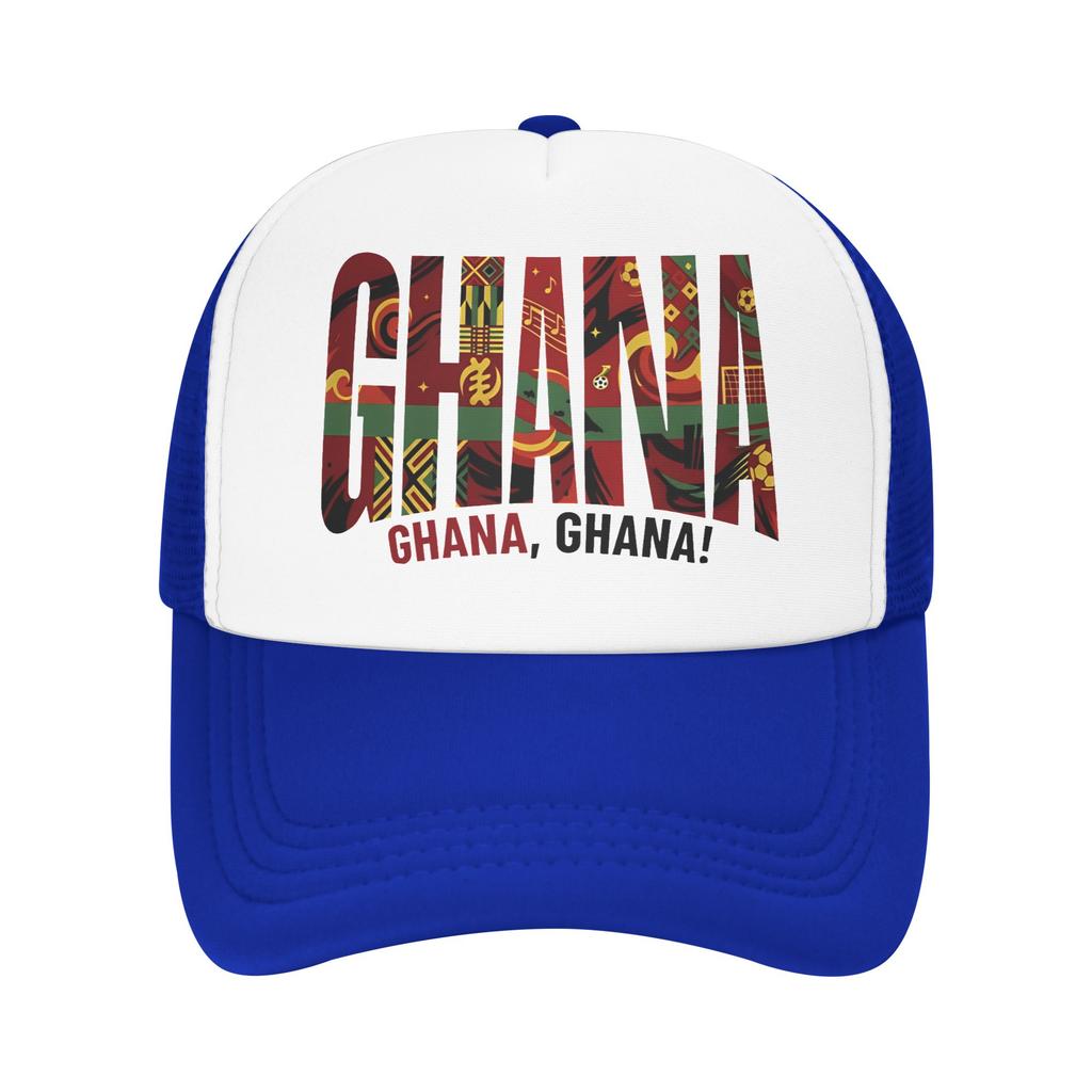Ghana National Team  Sun Hats  Yk Cute Unisex Adult Mesh Trucker Hat Wholesale Custom Logo Hunting Camping Baseball Caps Gift