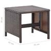 13 Piece Garden Dining Set with Cushions Poly Rattan Brown