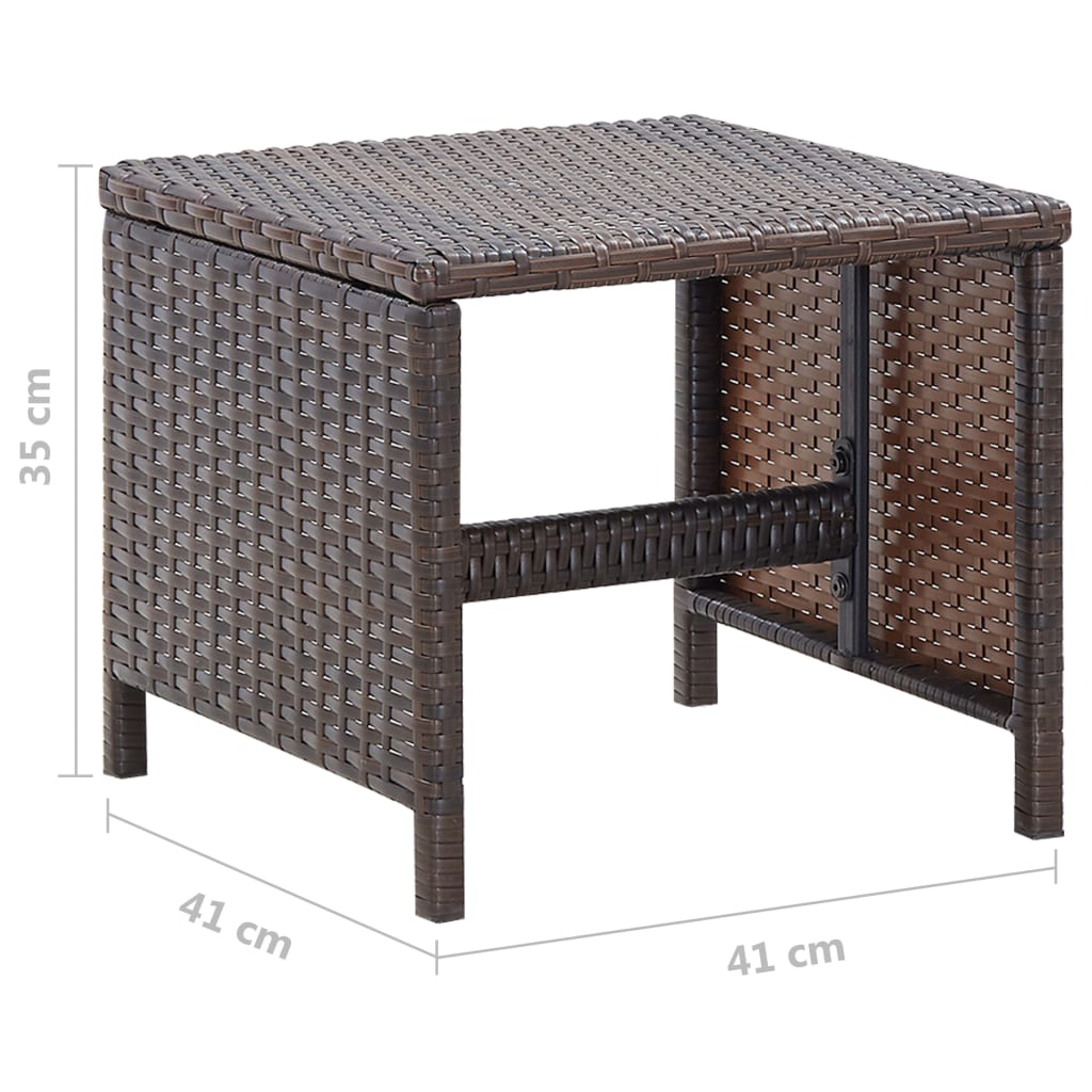 13 Piece Garden Dining Set with Cushions Poly Rattan Brown