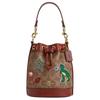 Dempsey 14 Abnehmbarer Schultergurt Kordelzugverschluss Beschichtetes Canvas Eimer Tasche Damen Handtaschen Goldbraun Mehrfarbig CW300-IMTAM