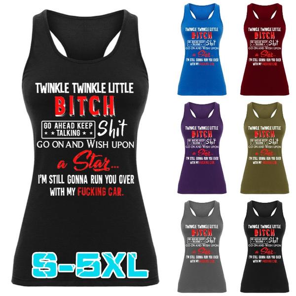 

женщины Мода Письмо Печатные Sleeveless футболки Lady Tank Top