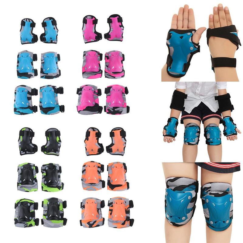 Kids Outdoor Sports Protective Gear Set Knee Elbow Hand Pads for Roller Skating Bicycle Scooter Children