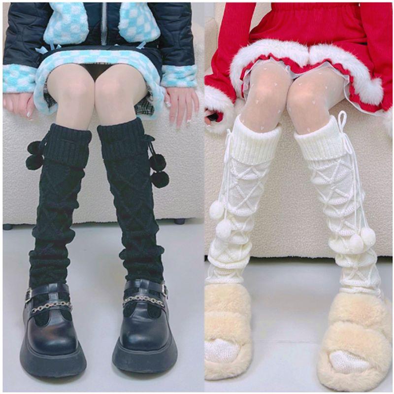

Lolita Amazon Japanese Style Leg Warmer Oversize Women s Clothing Black FM