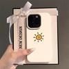 Adorable Sun and Moon Couple Case For iPhone 17 Air 16 15 14 13 12 11 Pro Max Plus X Litchi Texture Soft TPU Protective Cover