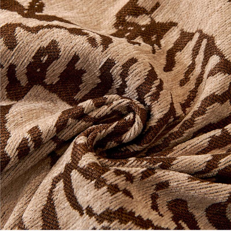 Green Chenille Slipcover Retro Tiger Animal Anti Cat Scratch Furniture Protector Bedspread Couch Towel Full Cover Blanket 3 Set