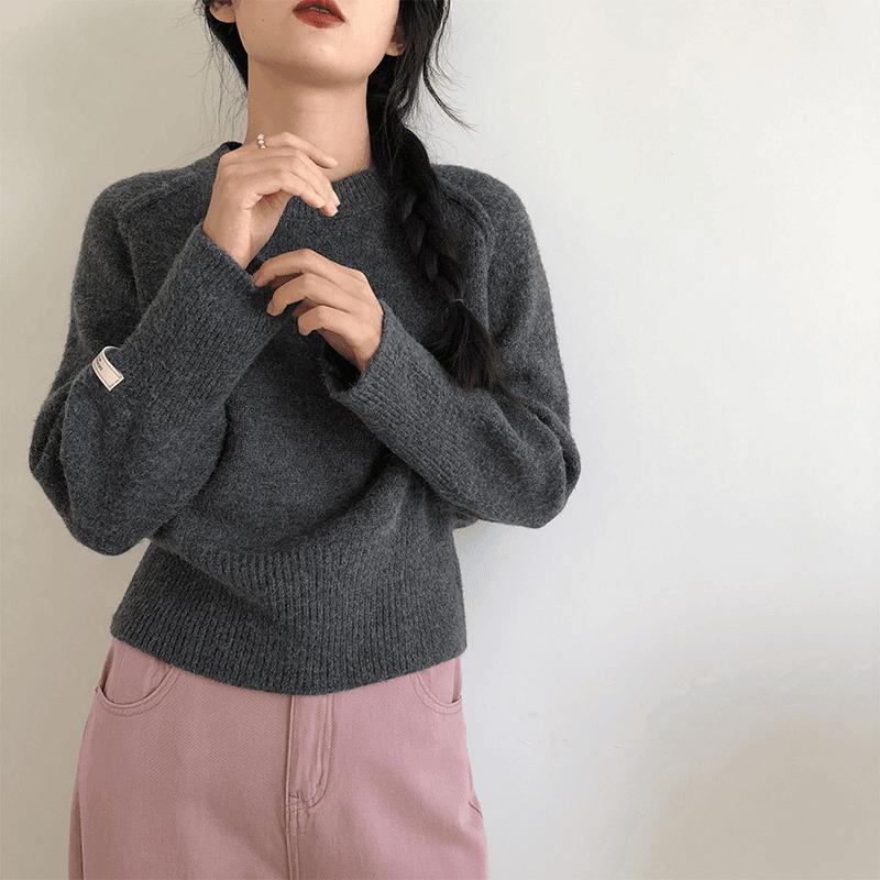 Damenpullover Herbst/Winter Stil Dick Hohe Taille Kurzer Stil Modisch Hochwertiges Oberteil