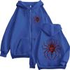 Anime Hunter X Hunter Phantom Troupe Spider Logo Zipper Hoodies Men's Zip Up Hooded Sweatshirts Long Sleeves Pullovers Jackets