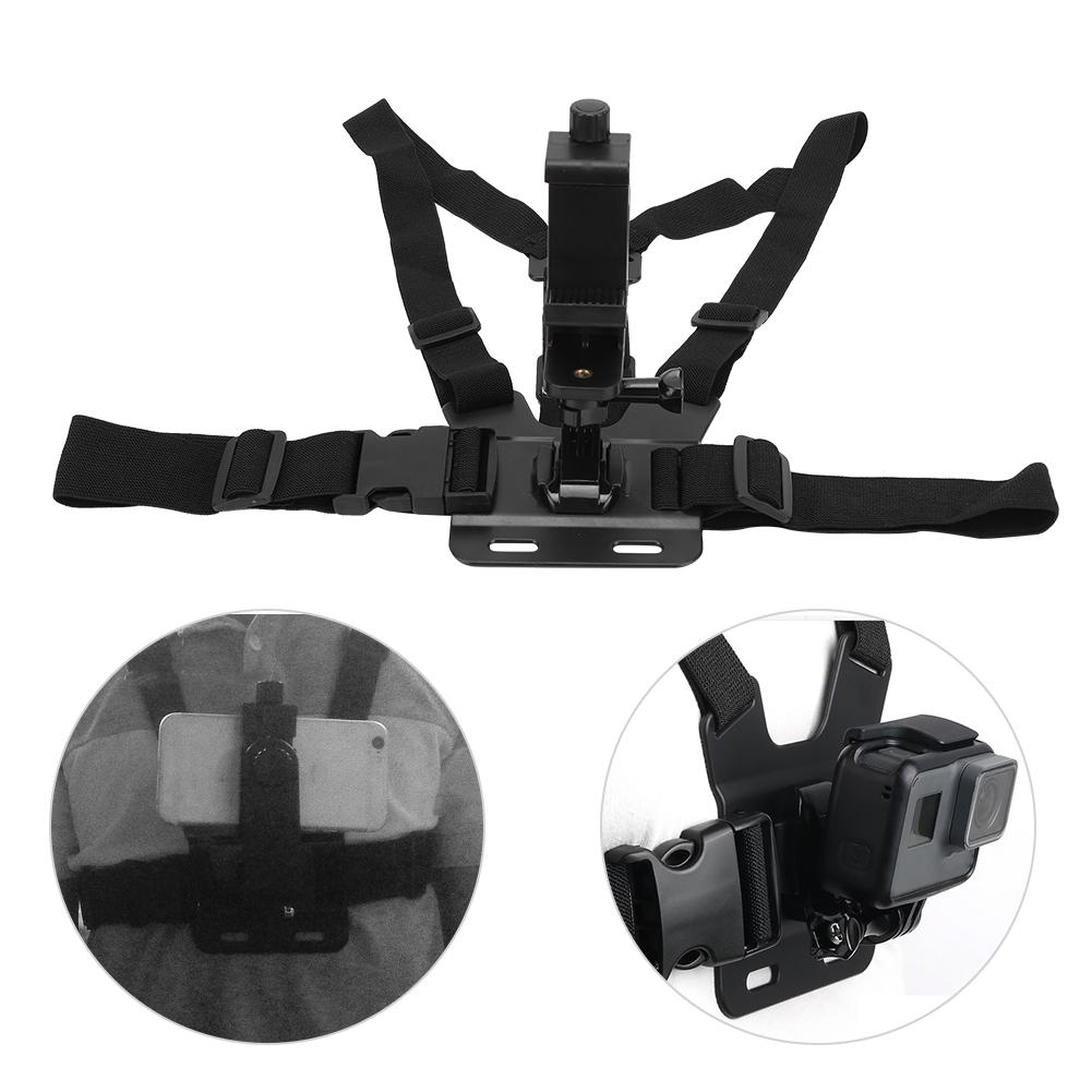 Plastic Black Adjustable Chest Harness Strap Convenient Hanging Safety Belt for Gopro Motion Camera