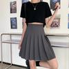 Women's High-Waist A-Line Pleated Skirt - New Large Size, Slimming, All-Season Short Skirt