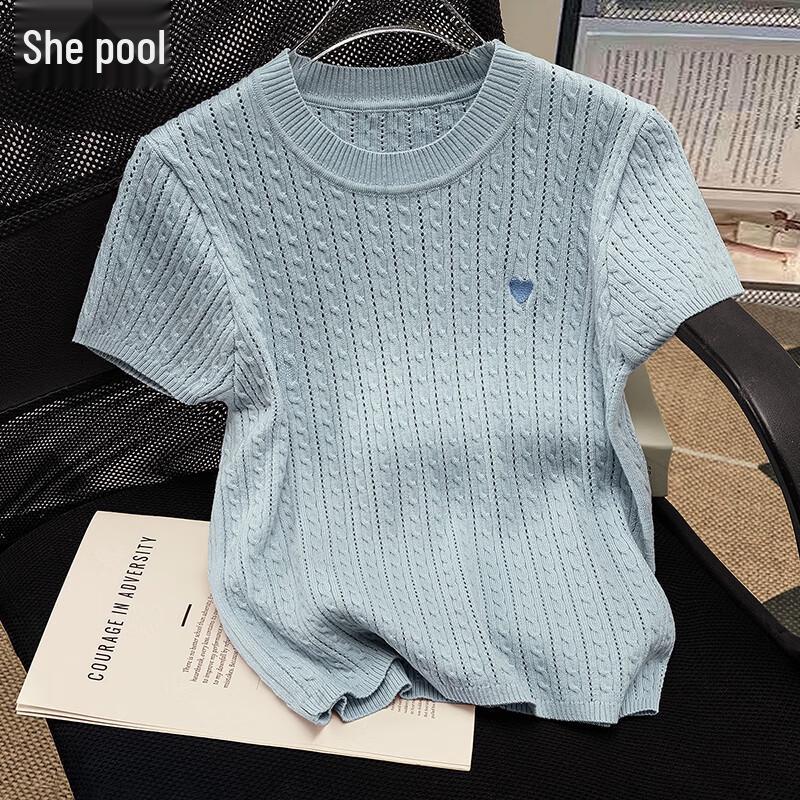 Shechi Women s Slim Fit Knit Short-Sleeve Top S