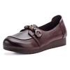Neue Damen Loafer Schuhe Anti-Rutsch Retro Echte Leder Schuhe Damen Übergröße Bequeme Damenschuhe Frühling und Herbst