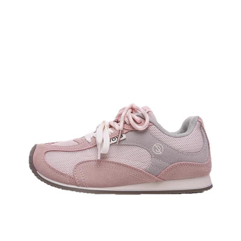 Niche Retro Color Matching Thick-soled Women's New Mesh Breathable, Comfortable and Lightweight Casual Sports Shoes