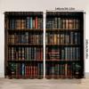 Flache Vorhang-Bücherregale Retro Vielseitig Polyester Ohne Strom Gilt Raum Schlafzimmer Fenster Set von 2 Hergestellt Waschbar Bereit