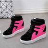 Autumn New Muffin Thick-soled Casual Single Shoes Women's Inner Height-increasing Lace-up Color Matching Round Head Women's Shoes