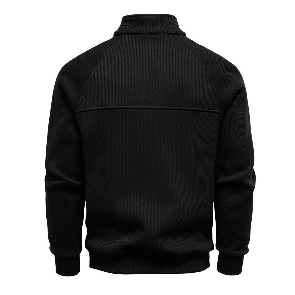 Callaway 2025 New Autumn/Winter Embroidery Half Zipper Hoodie Stand Up Collar Trendy Versatile Plush Men's Hoodie