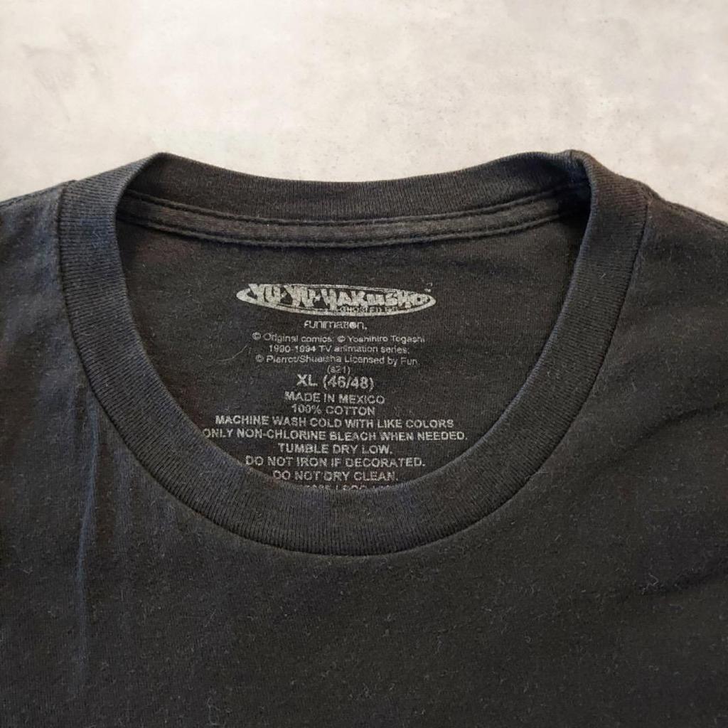 [USED] Yu Yu Hakusho Printed T-Shirt, Anime Tee, Manga, Vintage, Size XL, Black, 14257