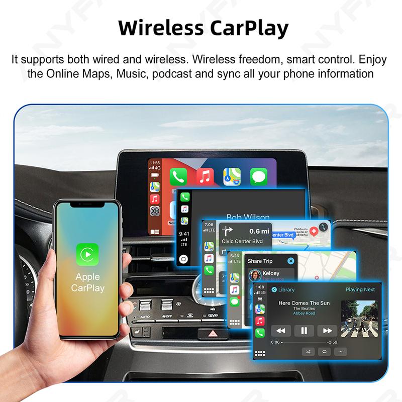 Wireless CarPlay for Lexus NX RX IS ES GS RC CT LS LX LC UX GX, 2012-2022 Android Auto Mirror Link AirPlay Car Play Functions