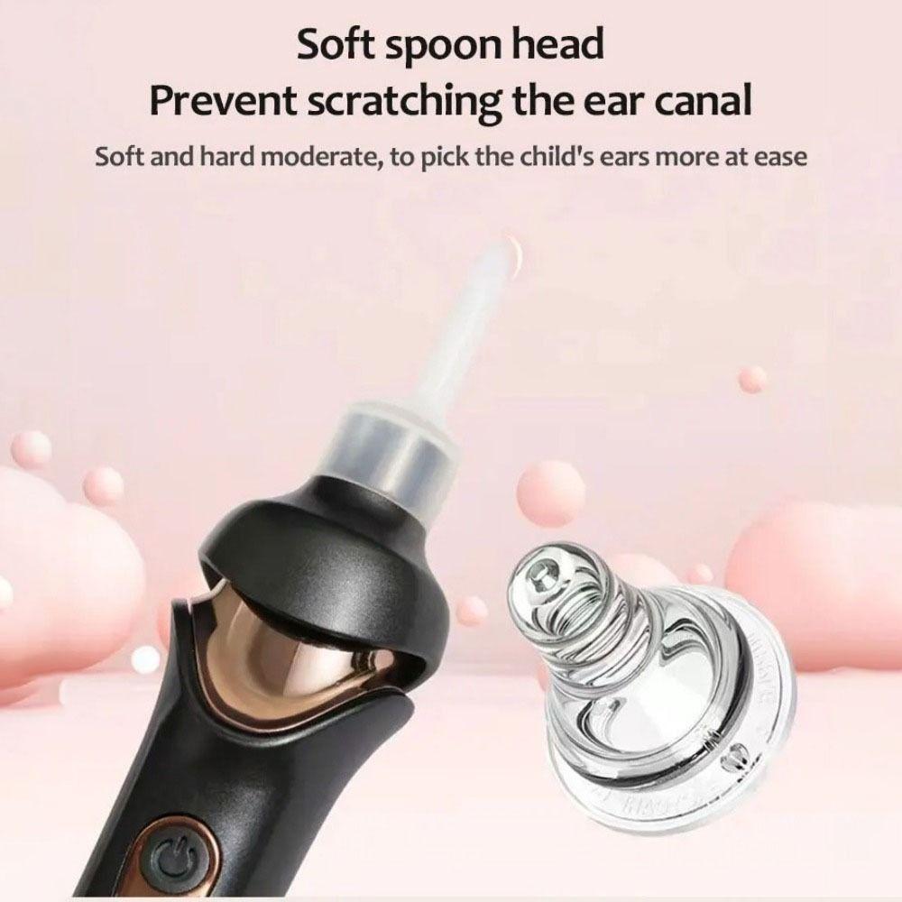 Safe Vibration Electric Ear Pick Soft Ear Spoon Head Ear Cleaner Remover for Home