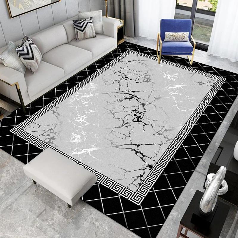 Living Room Decoration Abstract Carpets Modern Home Soft Rugs Hall Sofa Light Luxury Floor Mat Room Decor Cloakroom Large Carpet