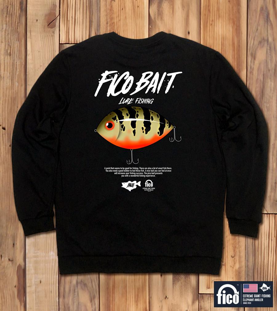 DOLDOL Fico-Mtm-92 Extreme Fishing Brand Fico Character Graphic Sweatshirt Long Sleeve