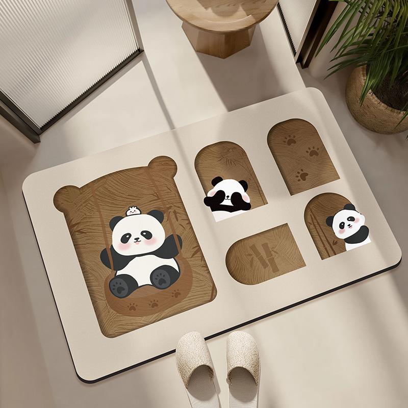 

Мультяшный коврик для пола Бытовой коврик для ванной комнаты туалета Противоскользящий Быстросохнущий Легкий в уходе коврик для пола 40 * 60cm