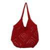 Korean version of fashion hollow knitted bag women's large-capacity seaside vacation shoulder bag versatile woven tote bag